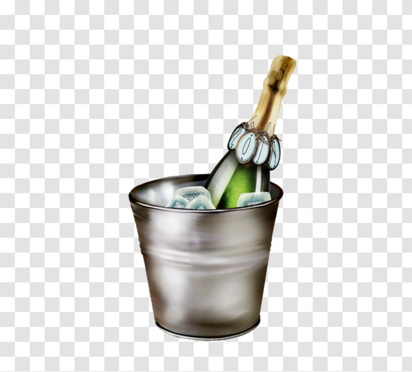 Champagne Beer Ice - Drink - Hand-painted Bucket Transparent PNG
