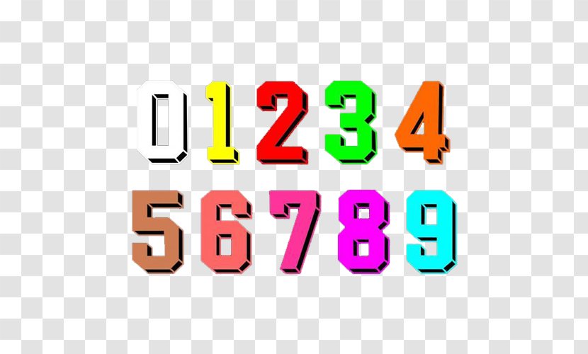 Number Color Numerical Digit Arabic Numerals - Symbol - Key Transparent PNG