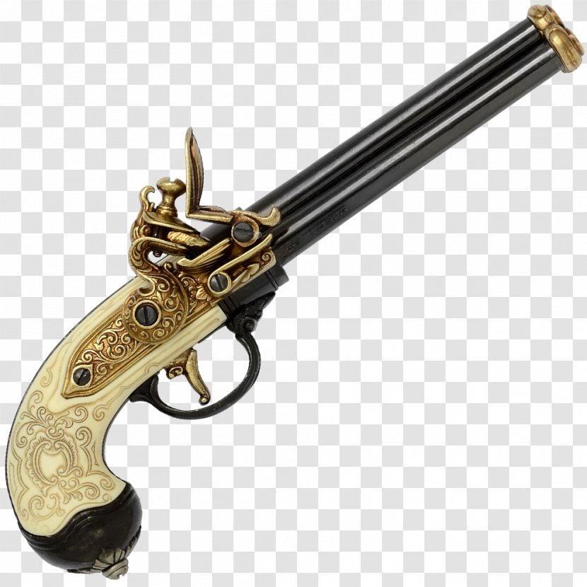 Revolver Firearm Flintlock Trigger Pistol - Air Gun - Gunpowder And Lead Transparent PNG