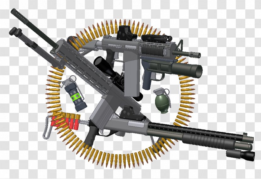 Machine Gun Firearm Ammunition Barrel Transparent PNG