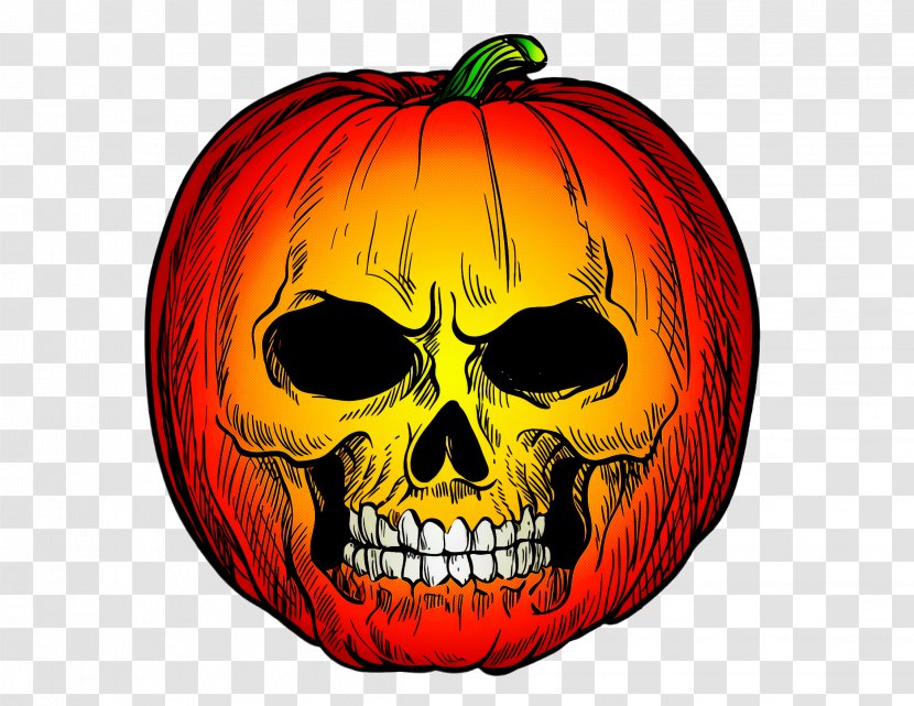 Orange - Pumpkin - Mouth Jackolantern Transparent PNG
