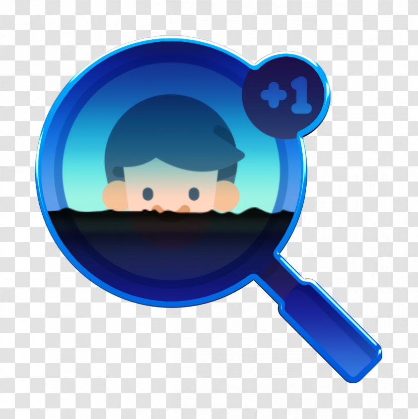 Social Media Icon Search - Magnifying Glass - Blue Transparent PNG