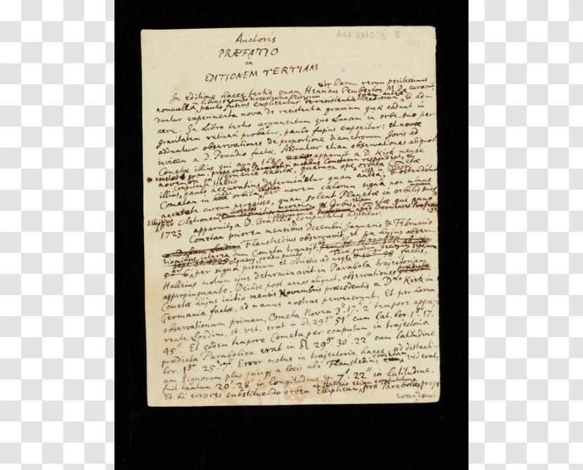Document - Isaac Newton Transparent PNG