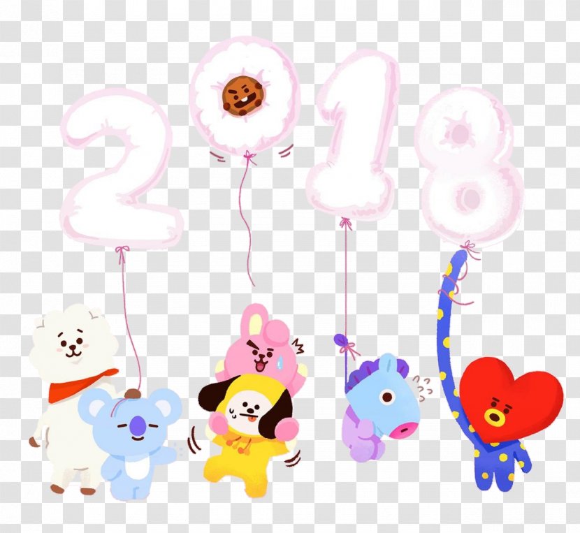 BTS Line Friends New Year 0 - Baby Toys - Kim Taehyung Transparent PNG