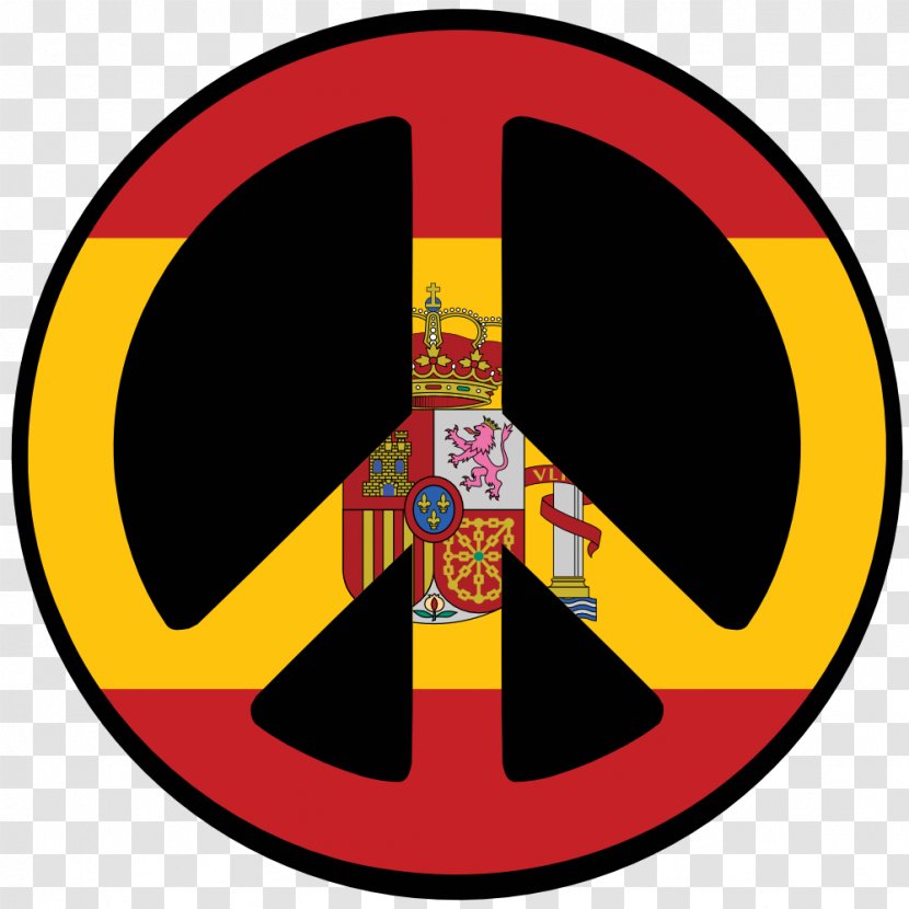 Flag Of Spain Peace Symbols - Hippie Transparent PNG
