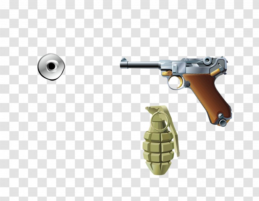 Weapon Grenade Firearm MP 40 - Tree - Vector Pistol Material Transparent PNG