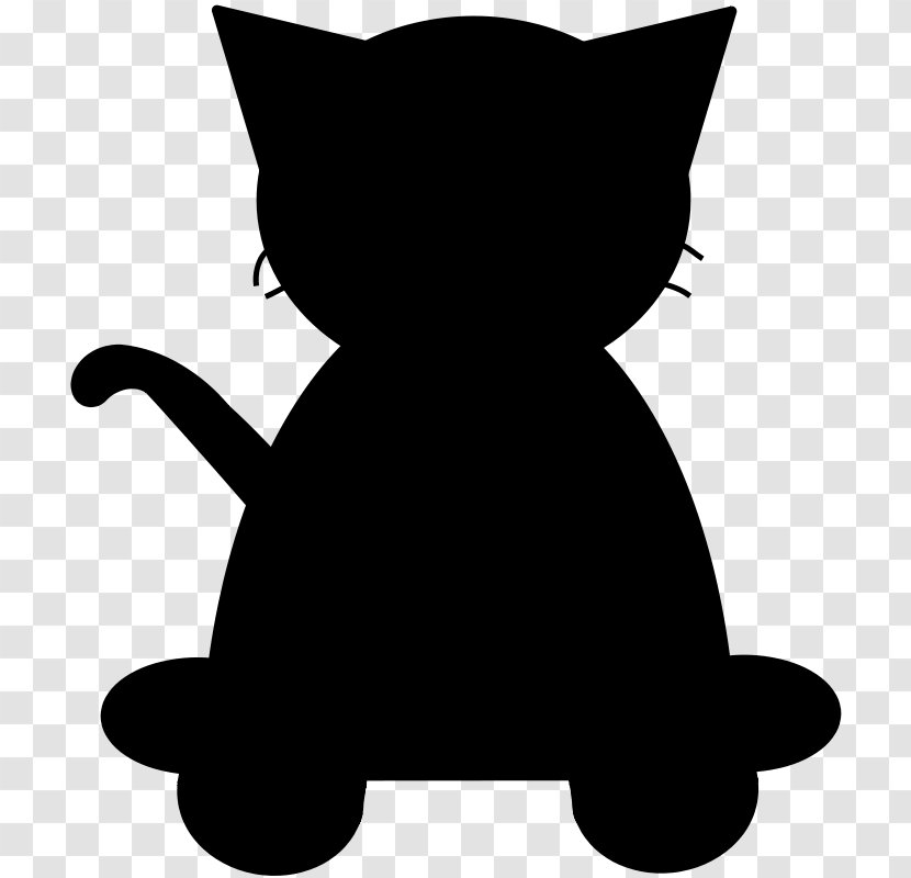 Whiskers Kitten Domestic Short-haired Cat Black - Cartoon Transparent PNG