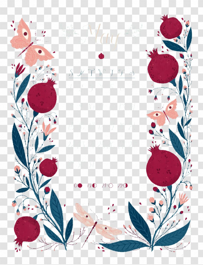 Textile Area Heart Pattern - Petal - Pomegranate Edge Calendar Cards Transparent PNG