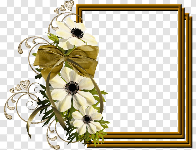 Floral Design Picture Frames - Yellow - Computer Cluster Transparent PNG