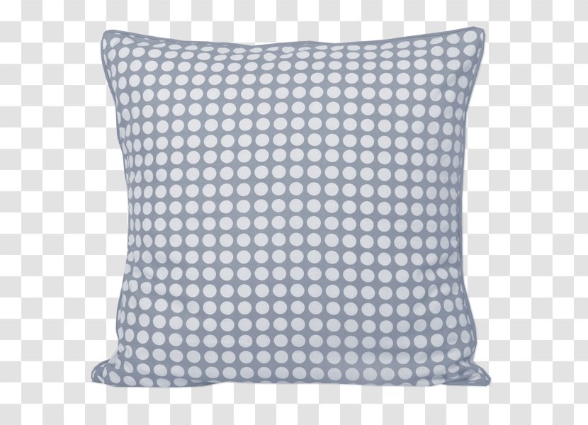 Pillow Textile Cushion Cotton Bed - Bedding - Grey Polka Dot Transparent PNG
