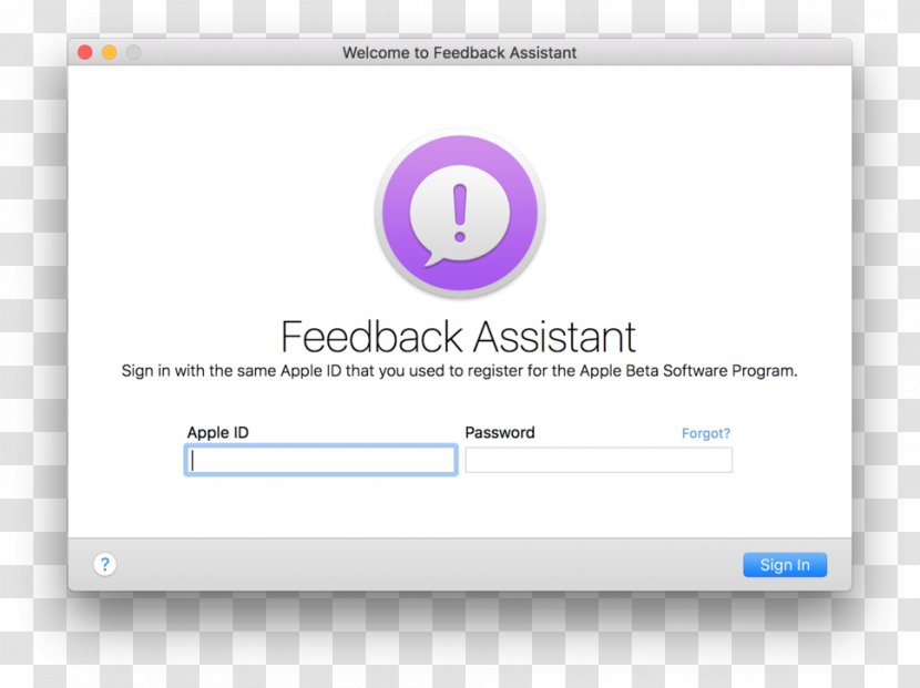 Computer Software Program MacOS Apple - Feedback Button Transparent PNG