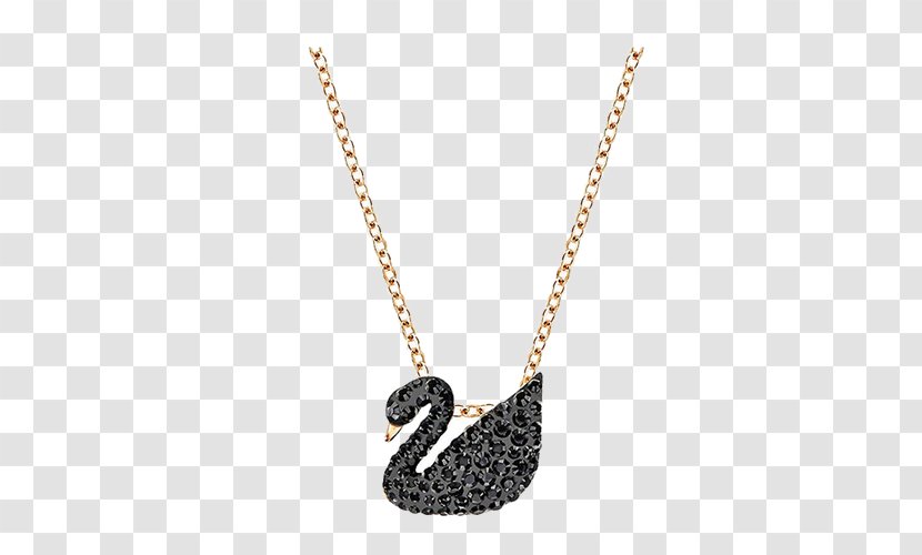Earring Swarovski AG Pendant Jewellery Bracelet - Body Jewelry - Black Swan Necklace Transparent PNG