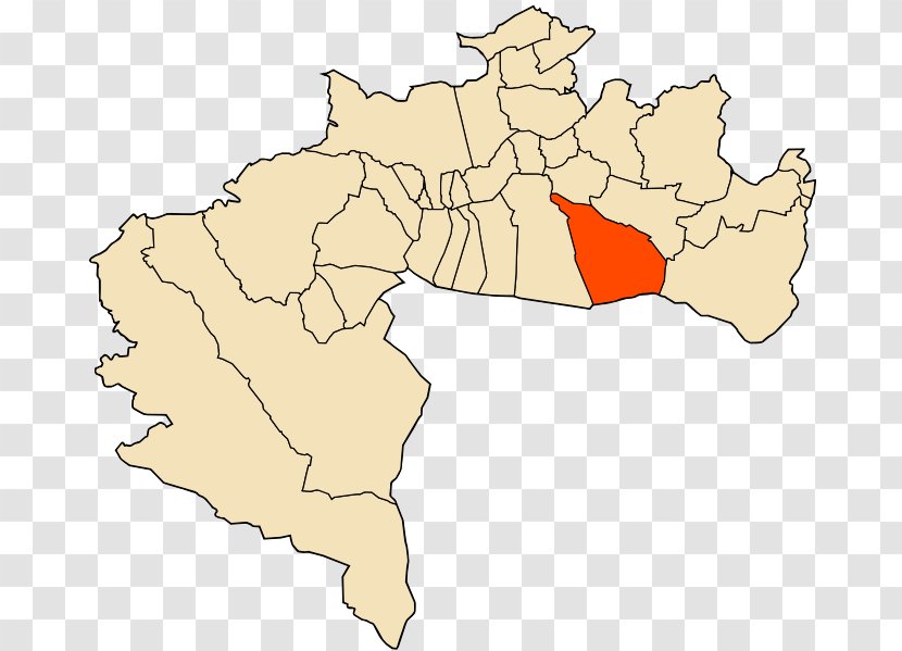 Sidi Okba Biskra Aïn Naga El Haouch Tolga - Map - Administrative Division Transparent PNG
