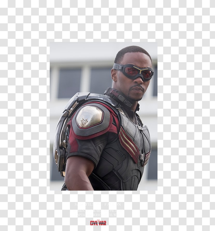 Anthony Mackie Falcon Captain America: Civil War Superhero - Protective Gear In Sports Transparent PNG