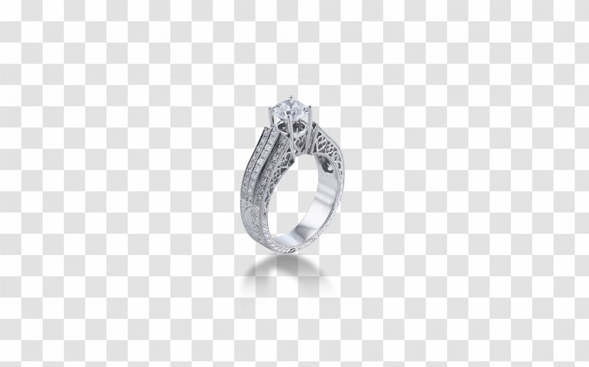 Wedding Ring Product Design Diamond - Silver - Bridal Jewelry Transparent PNG