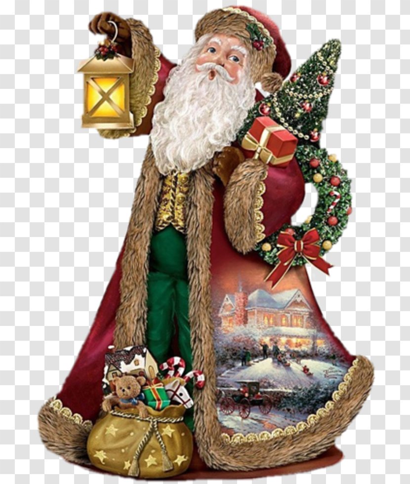 Santa Claus Christmas Ornament Ded Moroz Deck The Halls - Figurine Transparent PNG