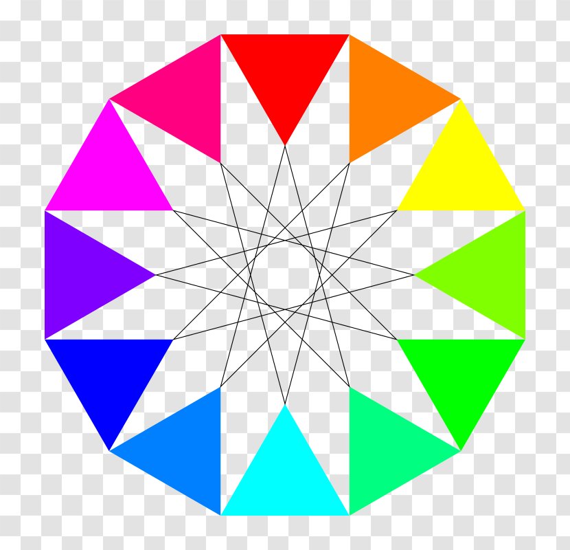 Rainbow Dodecagon Dodecagram Clip Art - Small Flowers Transparent PNG