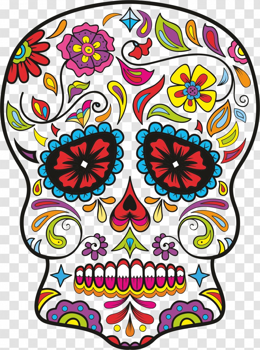 Calavera Day Of The Dead Skull Christmas Decoration All Souls - Death - Mexican Transparent PNG