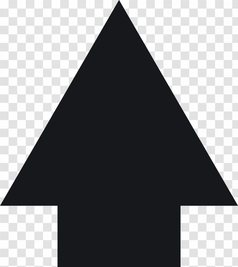 Black And White Triangle Pyramid - Up Arrow Transparent PNG