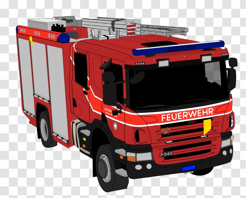 Fire Engine Department Vehicle Rescue Car - Feuerwehr Transparent PNG