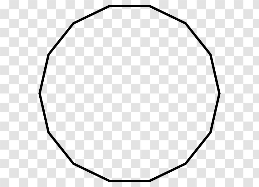 Regular Polygon Dodecagon Tetradecagon - Hexadecagon - Draw Transparent PNG