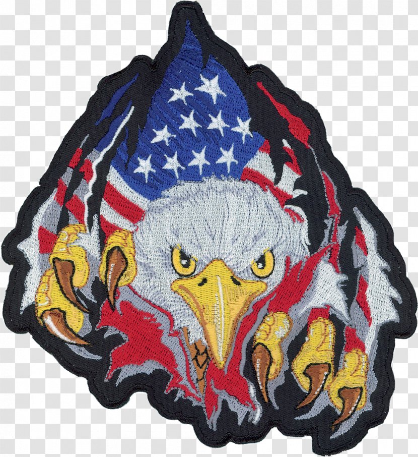 Embroidered Patch Iron-on Motorcycle Embroidery Eagle - Sewing - Tear Material Transparent PNG