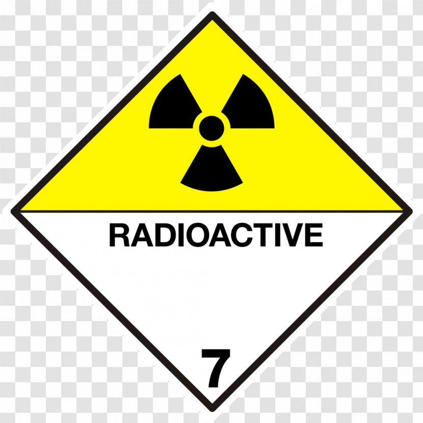 ADR Dangerous Goods HAZMAT Class 7 Radioactive Substances Hazchem Transport - Traffic Sign - Radiation Protection Transparent PNG