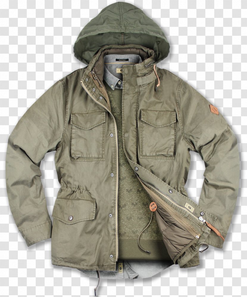 M-1965 Field Jacket T-shirt Shell Pocket - Hoodie - Khaki Lines Transparent PNG