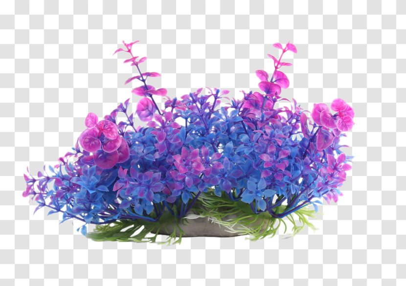 Aquarium Hydrangea Landscape - Cornales - Simulation Plants Prospects Grass Red, Green And Purple Transparent PNG