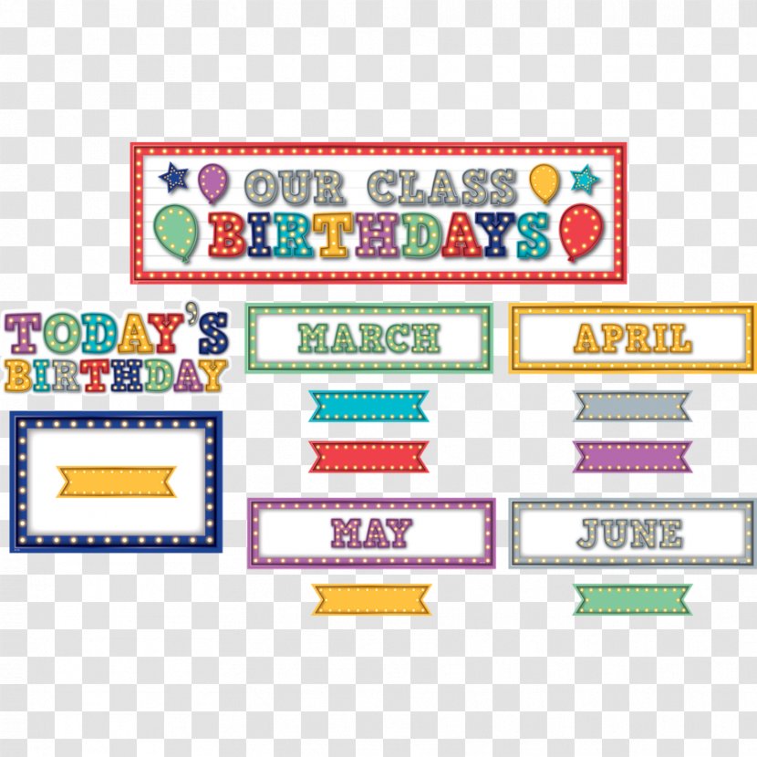 Classroom Student Bulletin Board Birthday - Rectangle - Notice Transparent PNG