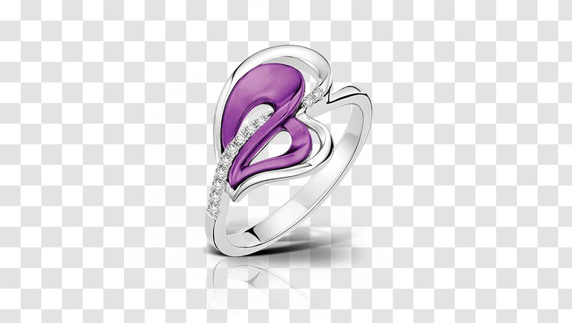 Amethyst Ring Product Design Purple - Flower Earring Transparent PNG