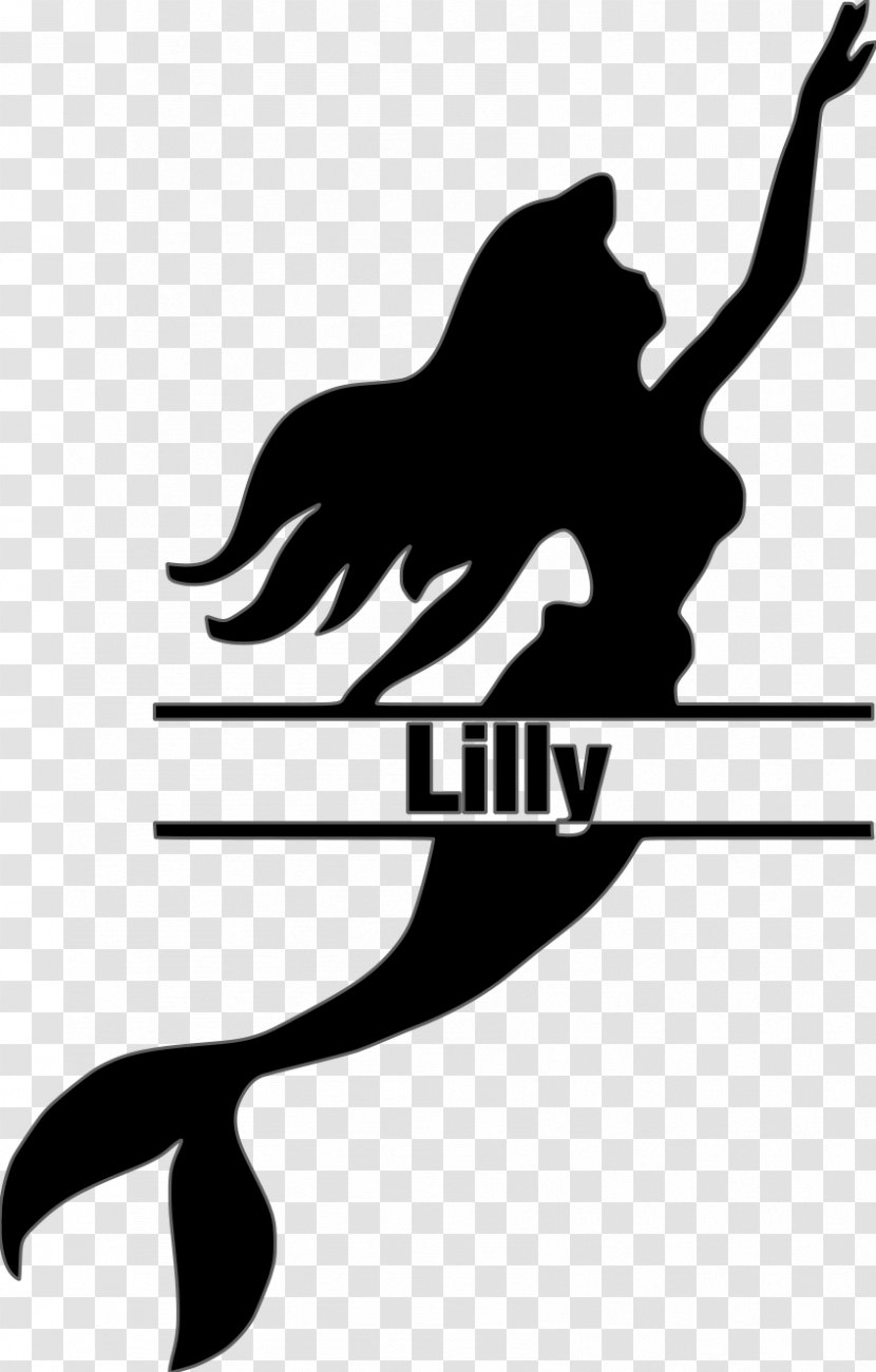 Ariel Eric The Little Mermaid Silhouette - Monogram Circle Transparent PNG