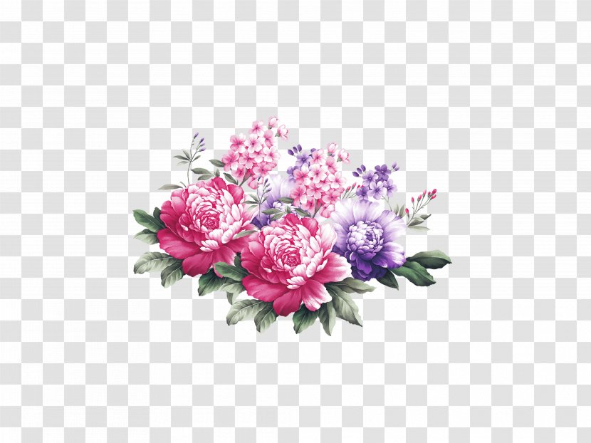 Painting Fundal - Magenta - Peony Transparent PNG