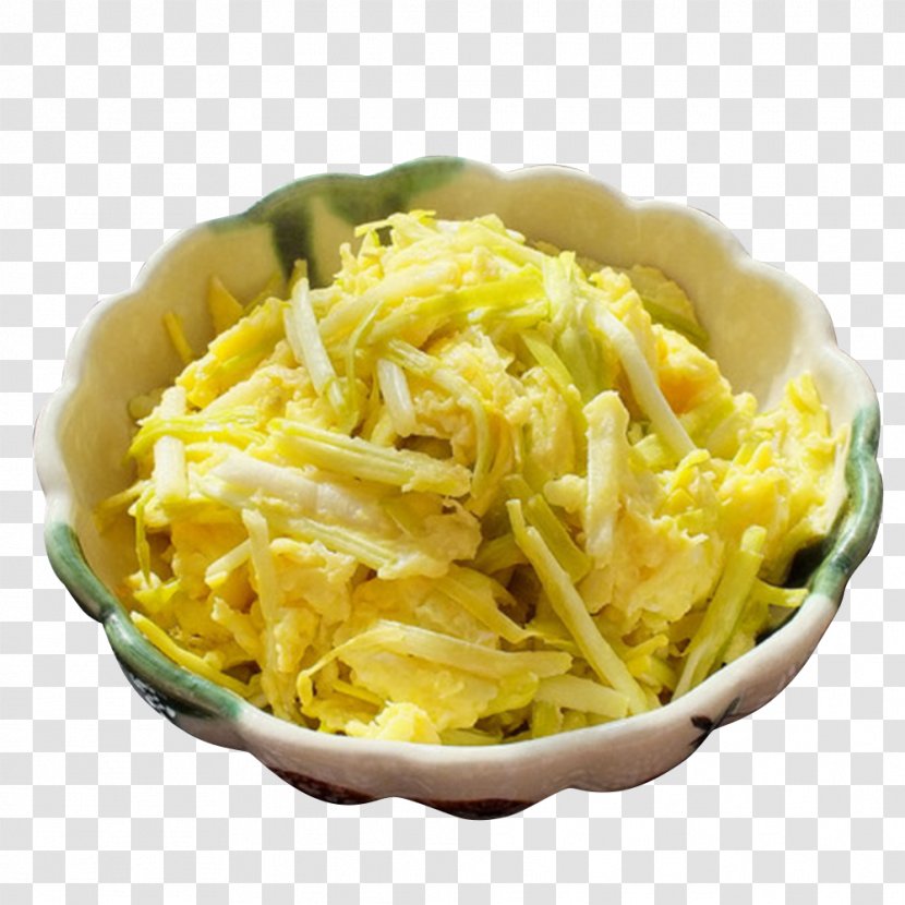 Thai Cuisine Scrambled Eggs Garlic Chives Food - Chive Dishes Transparent PNG
