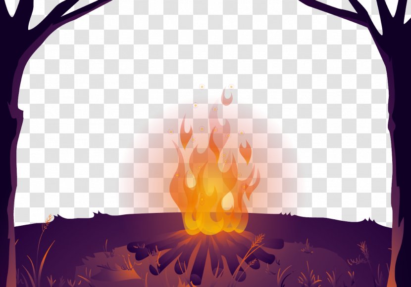Bonfire At Night - Heat - Drawing Transparent PNG