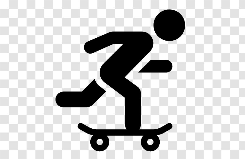 Skateboarding Roller Skates Skating - Black And White - Skateboard Transparent PNG