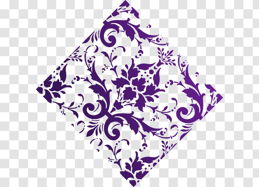 Damask Royalty-free Purple Clip Art - Leaf Transparent PNG
