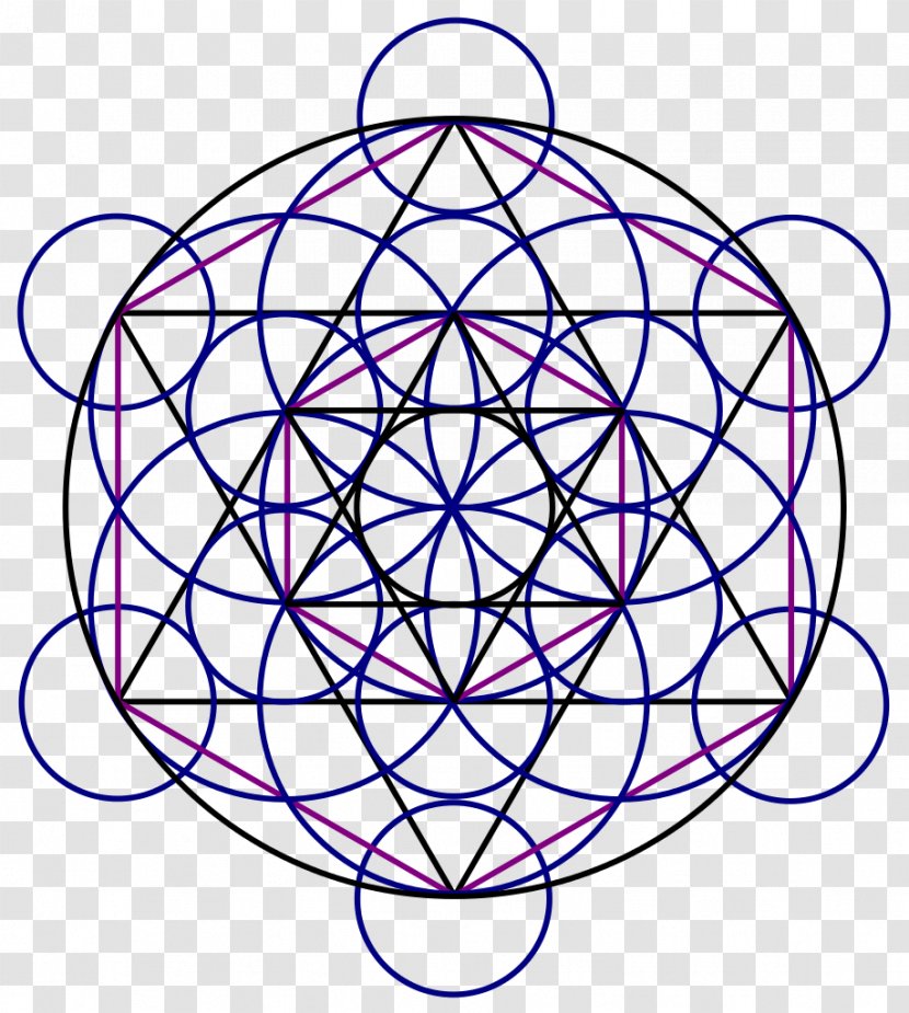 Long-sleeved T-shirt Sacred Geometry Overlapping Circles Grid Metatron - Longsleeved Tshirt - Chakra Transparent PNG