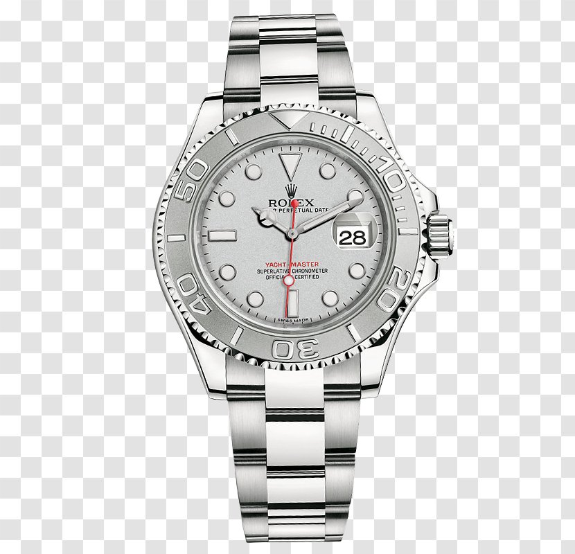 Rolex Yacht-Master II Datejust Watch Daytona - Sae 904l Stainless Steel - Silver Male Transparent PNG