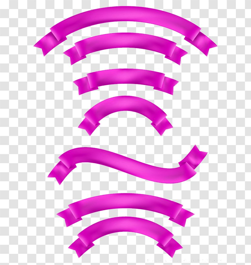 Ribbon Red Banner - Designer - Pink Transparent PNG