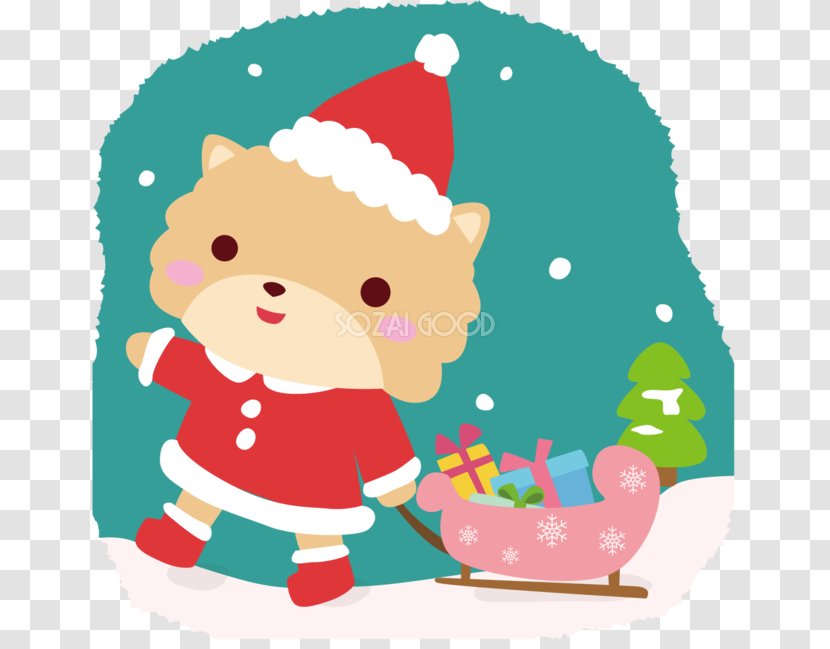 Christmas Ornament Santa Claus Tree Illustration Dog - M - Holiday Transparent PNG