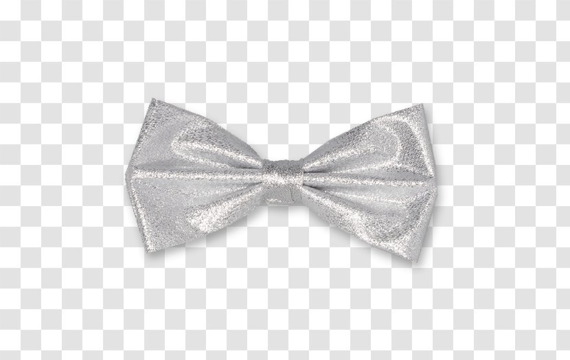 Bow Tie Necktie Silver Polyester Clothing Accessories - Bows Transparent PNG