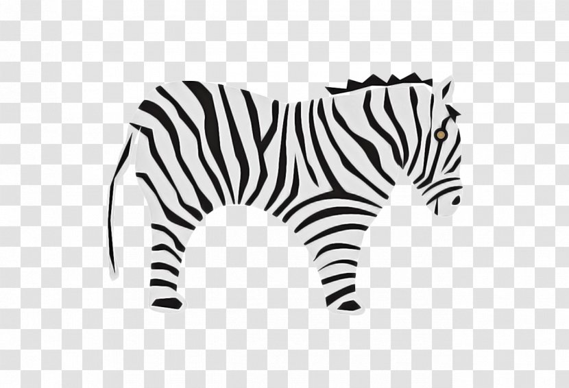 Zebra Cartoon - Quagga - Blackandwhite Snout Transparent PNG