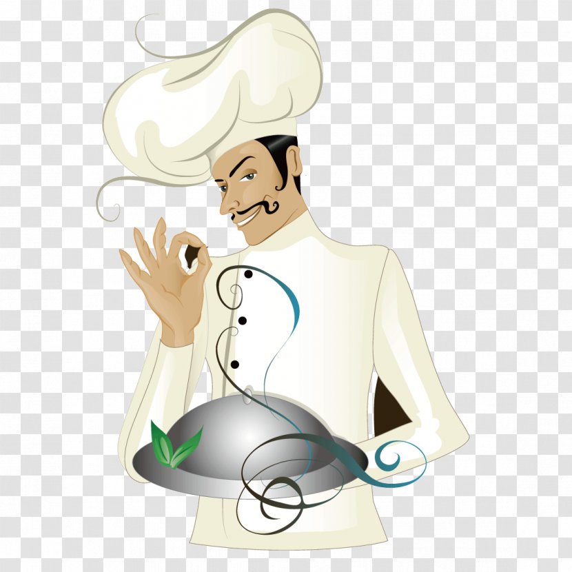 Chef Cooking - Watercolor - Holding Pot Transparent PNG