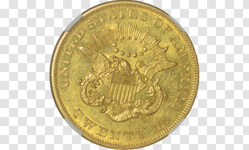 Gold Dollar Double Eagle Coin - Bronze Medal - Antique Coins Transparent PNG
