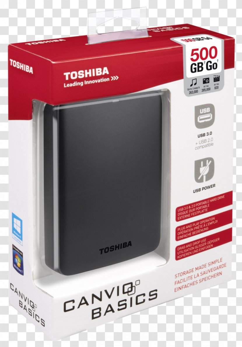 Toshiba Canvio Basics 3.0 Ready External Hard Drive USB 2.5