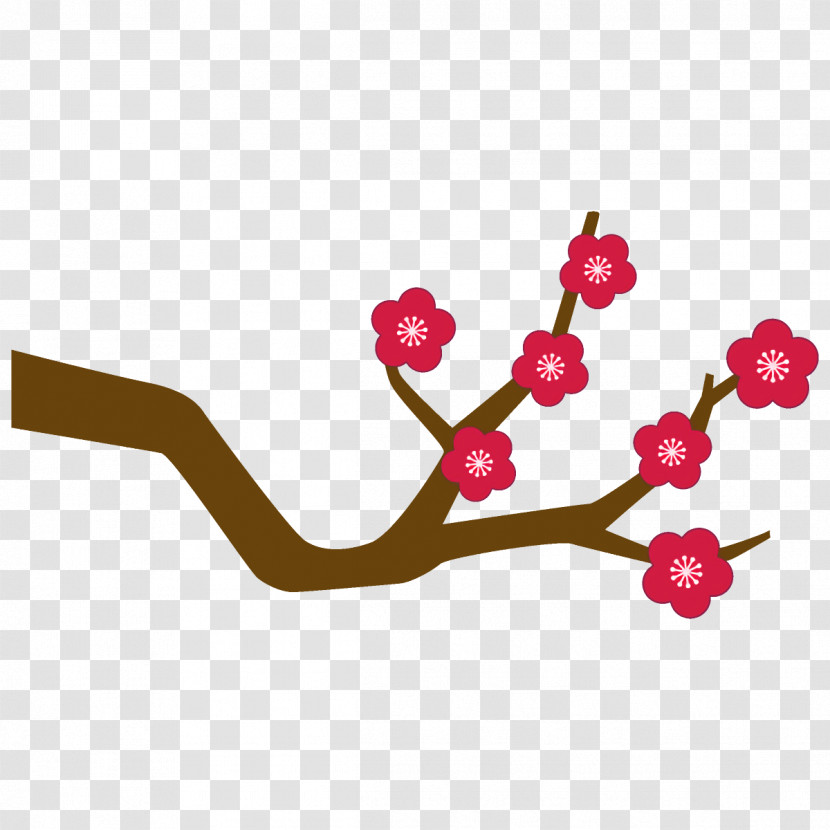 Plum Branch Plum Winter Flower Transparent PNG