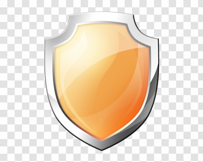 Logo Clip Art - Orange - Silver Shield Icon Transparent PNG