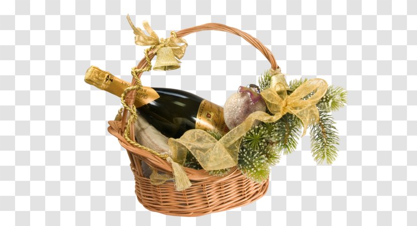 New Year Food Gift Baskets Champagne Clip Art Transparent PNG