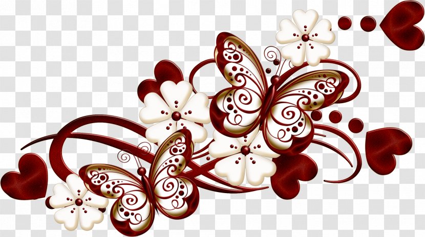 Burgundy Color Clip Art - Maroon - Butterfly Decoration Transparent PNG